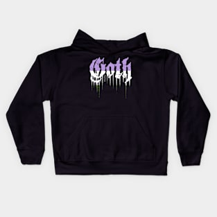 Goth gender queer Kids Hoodie